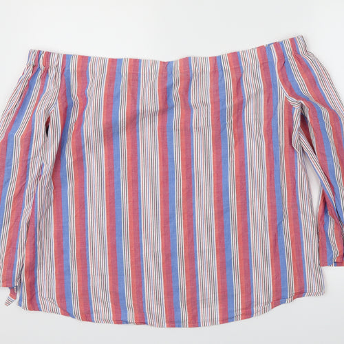Papaya Womens Multicoloured Striped  Basic T-Shirt Size 16