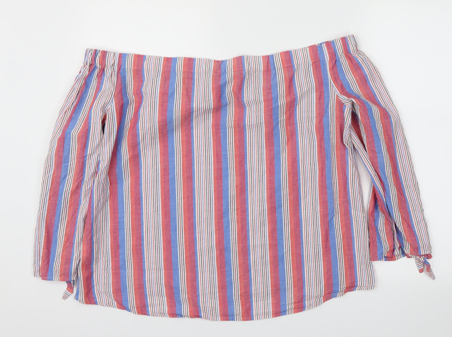 Papaya Womens Multicoloured Striped  Basic T-Shirt Size 16