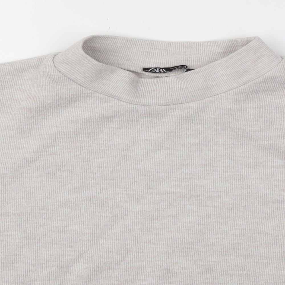 Zara Womens Grey   Basic T-Shirt Size M