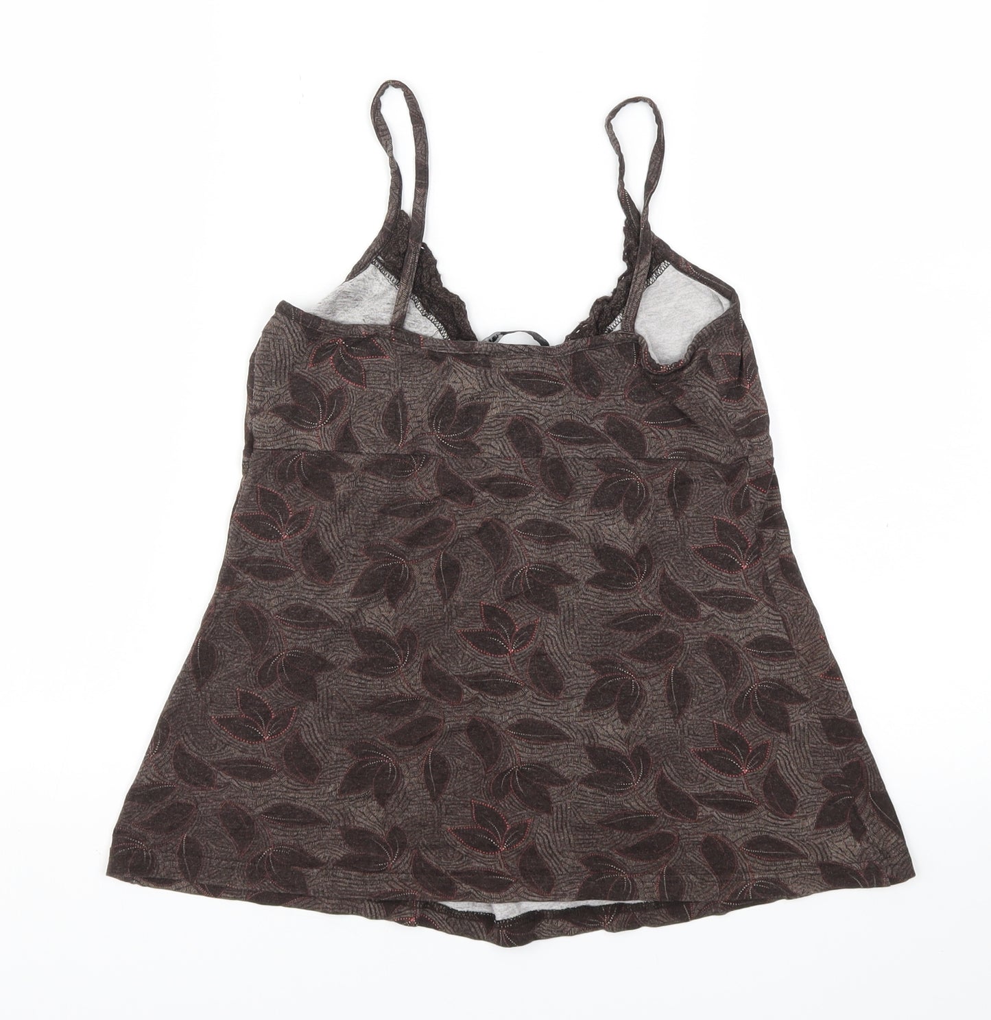 H&M Womens Brown Floral  Basic T-Shirt Size S