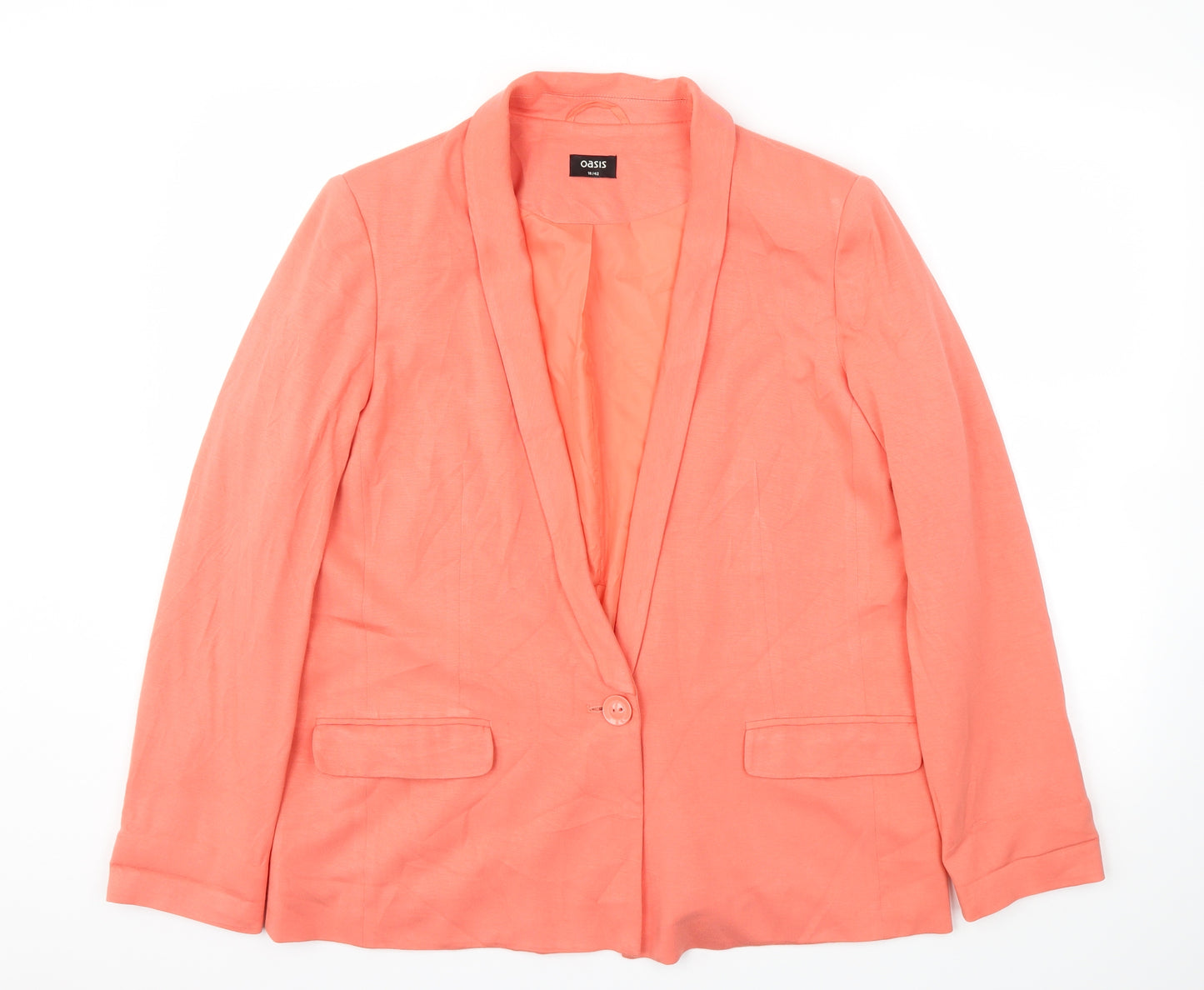 Oasis Womens Orange   Jacket Blazer Size 16
