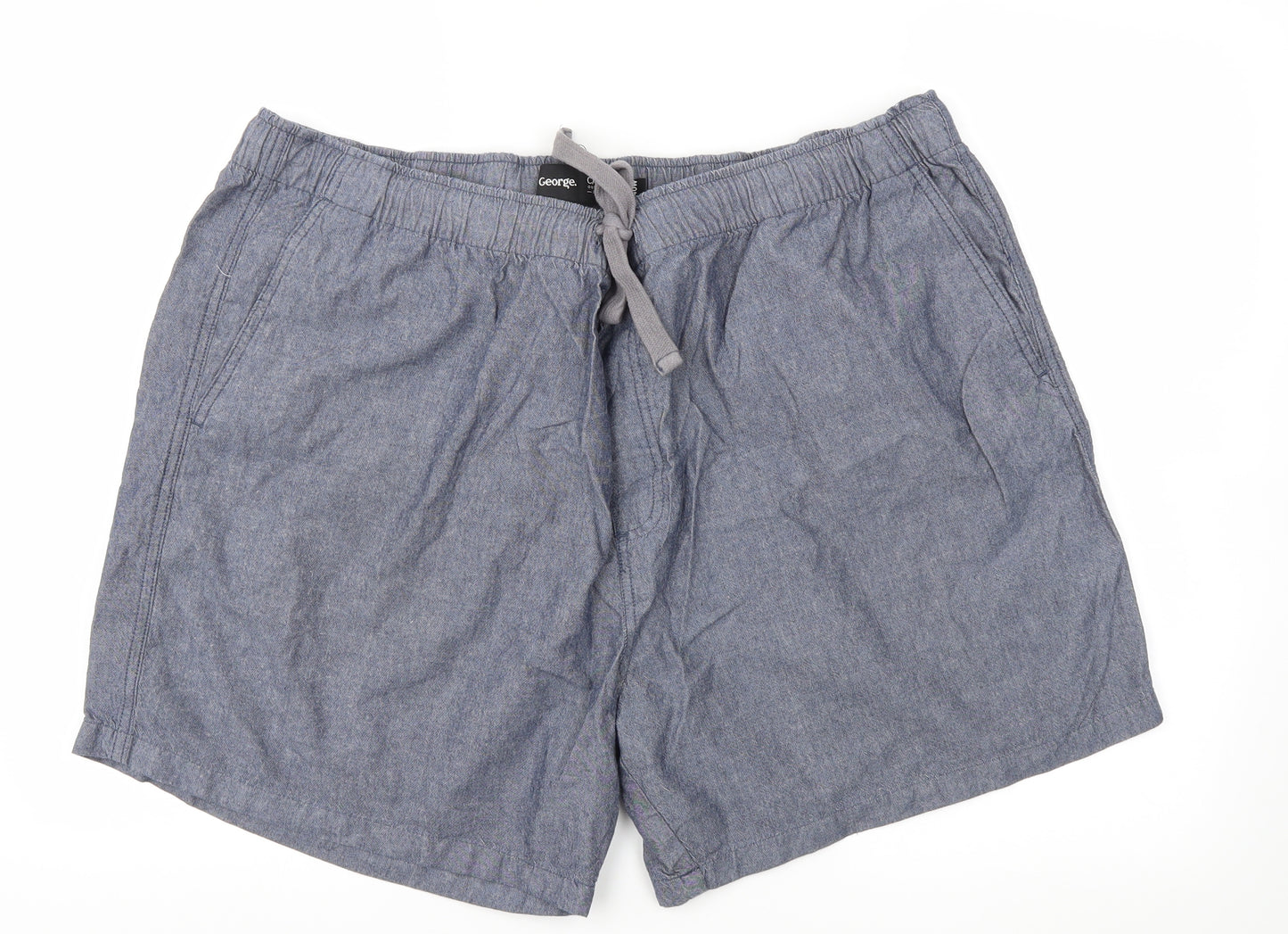 George Mens Blue   Chino Shorts Size 40 - Stretch waistband