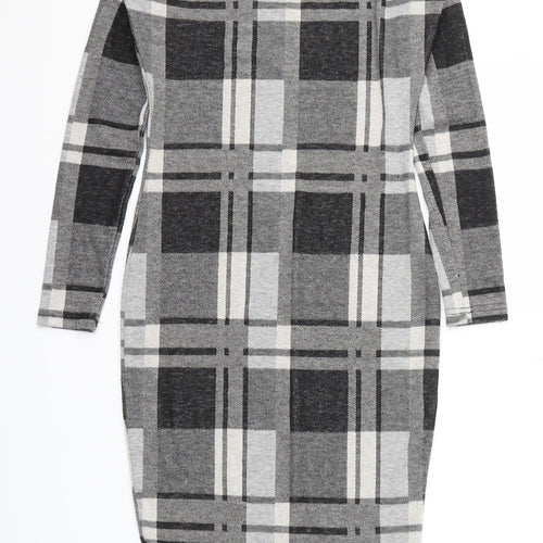 River Island Womens Grey Check  A-Line  Size 8