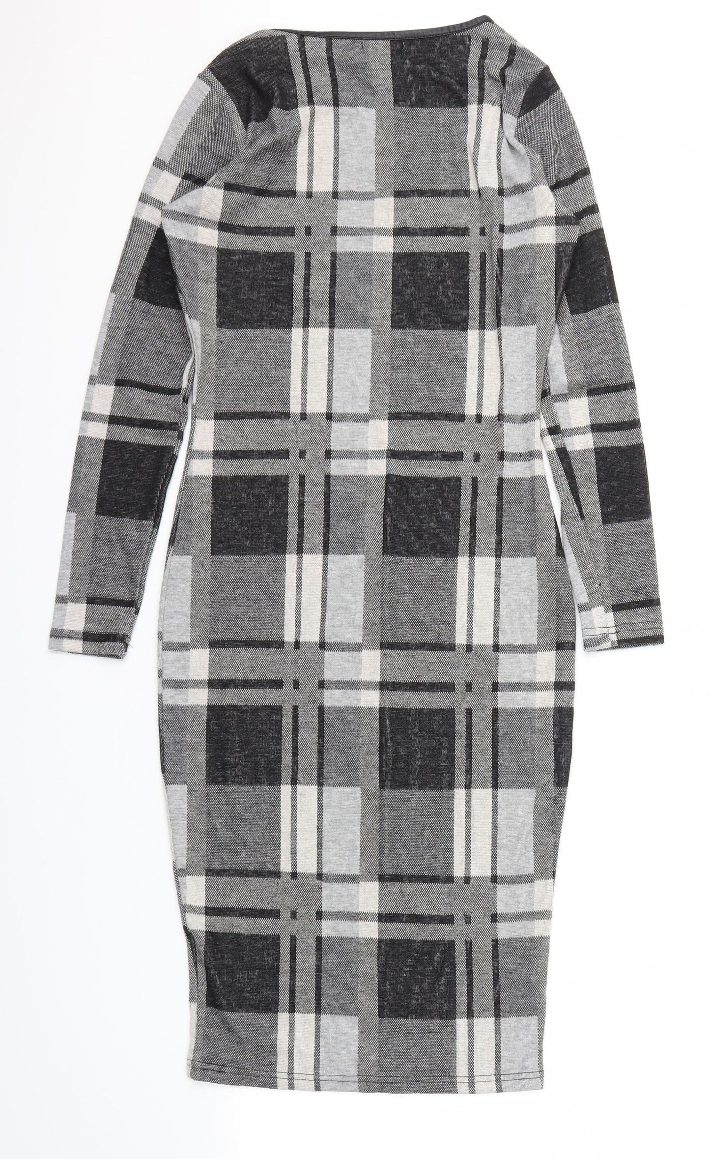 River Island Womens Grey Check  A-Line  Size 8
