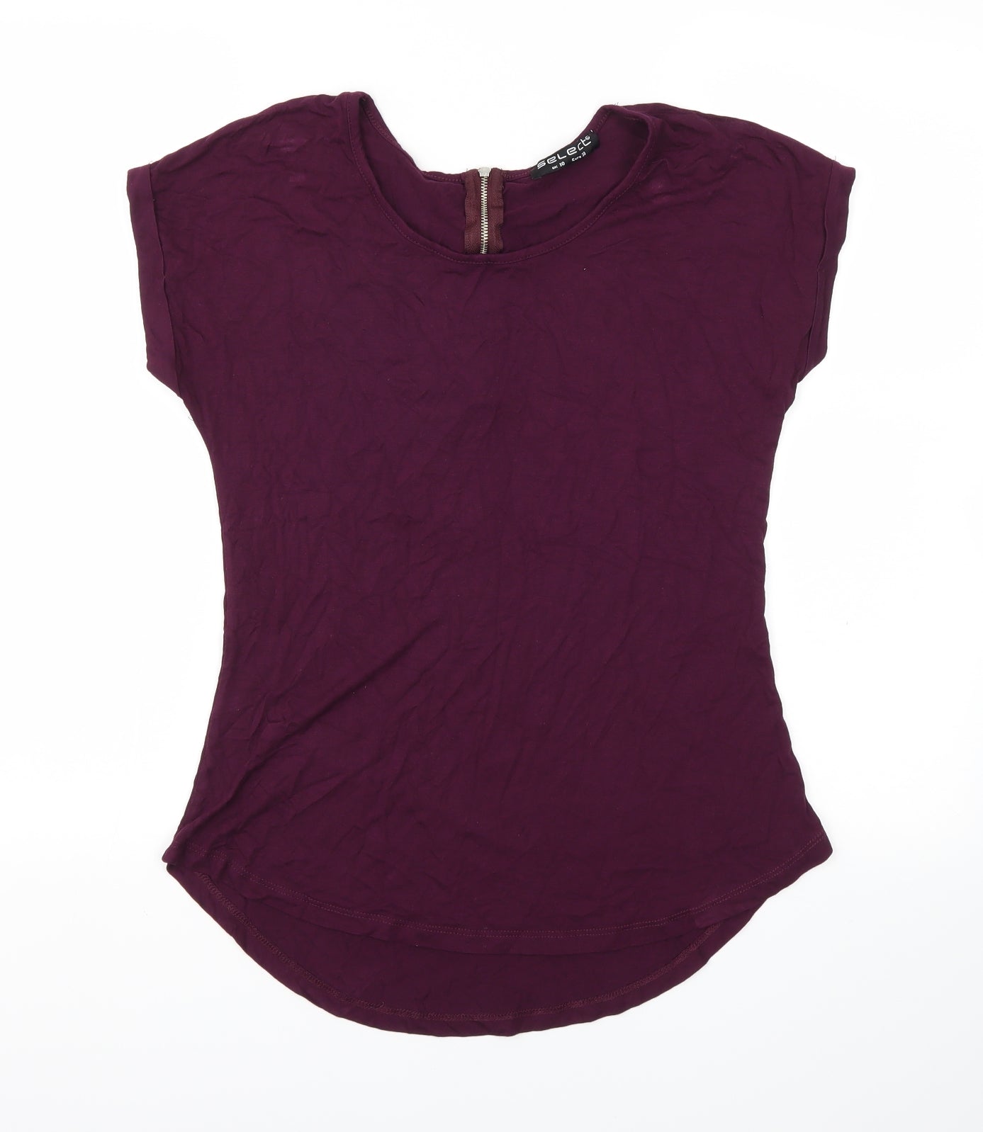 Select Womens Purple   Basic T-Shirt Size 10