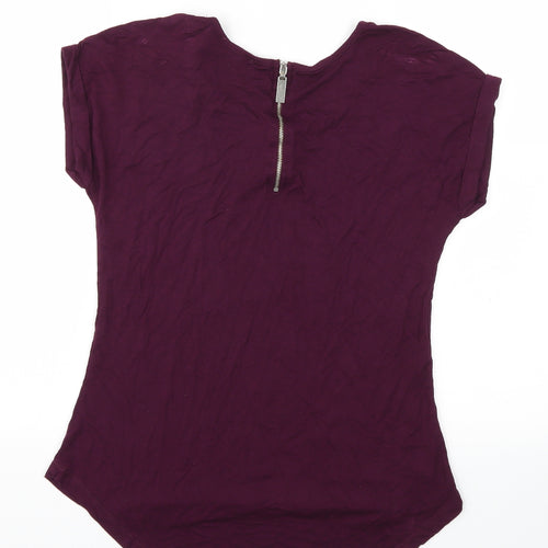 Select Womens Purple   Basic T-Shirt Size 10