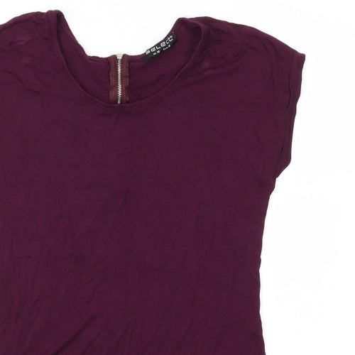 Select Womens Purple   Basic T-Shirt Size 10