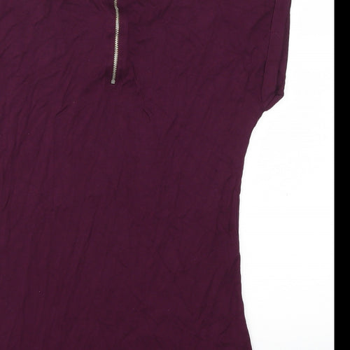 Select Womens Purple   Basic T-Shirt Size 10