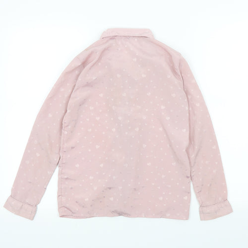 River Island Girls Pink Colourblock  Top Pyjama Top Size 9 Years  - Frill Detail