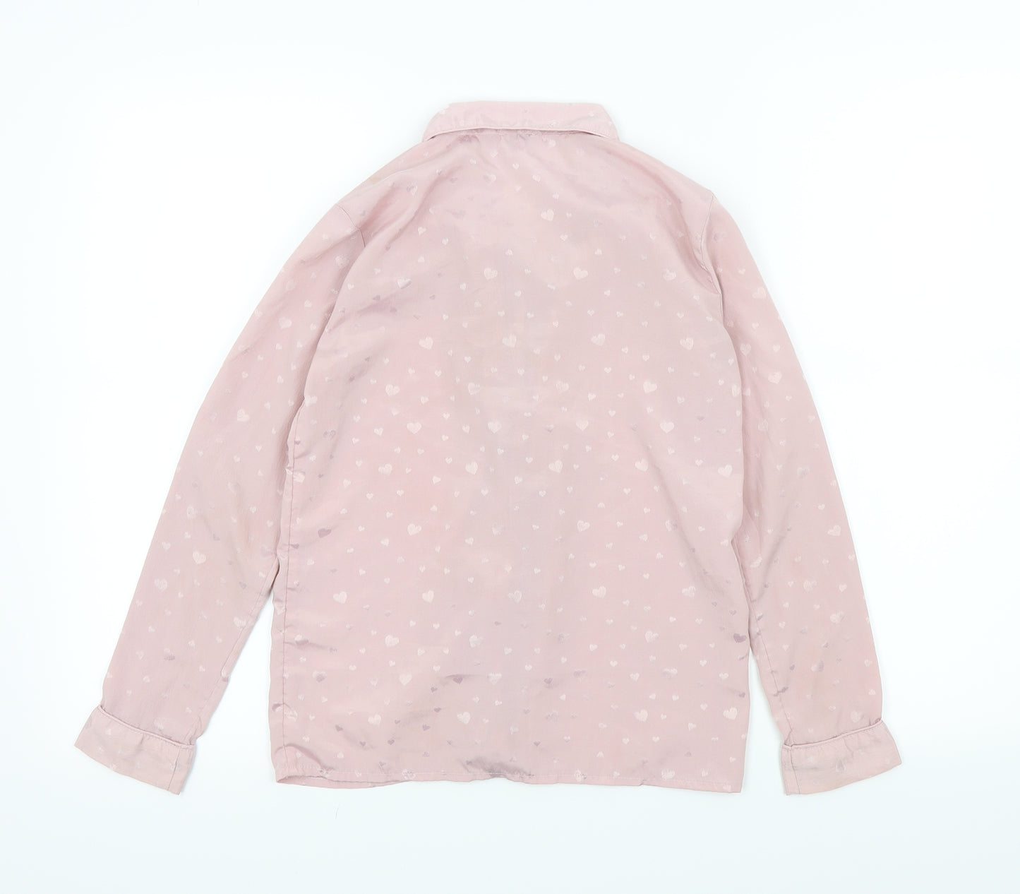 River Island Girls Pink Colourblock  Top Pyjama Top Size 9 Years  - Frill Detail