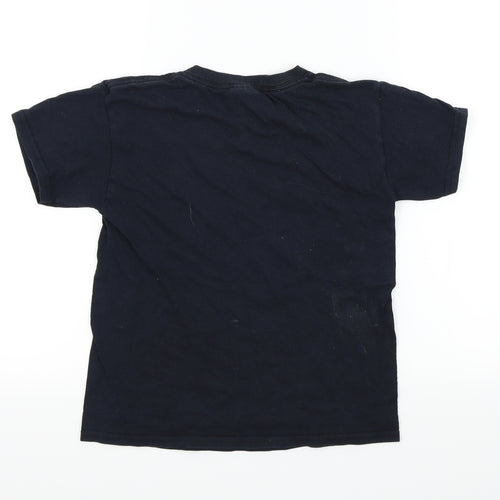 Gildan Boys Blue Houndstooth  Basic T-Shirt Size 7 Years