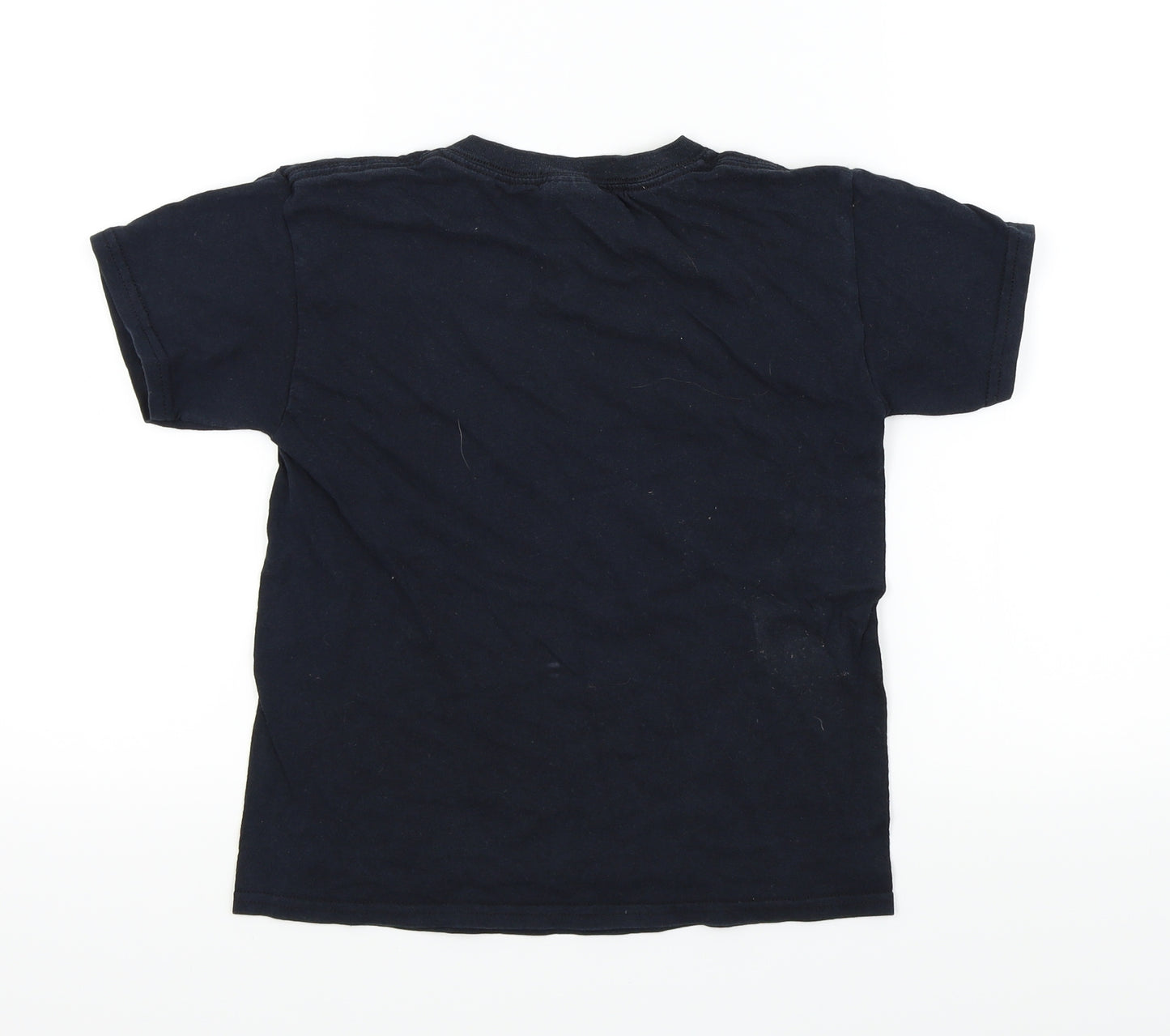 Gildan Boys Blue Houndstooth  Basic T-Shirt Size 7 Years