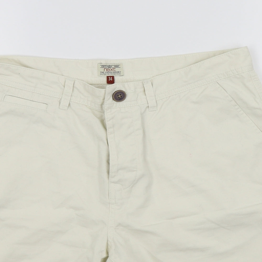 NEXT Mens White   Bermuda Shorts Size 34