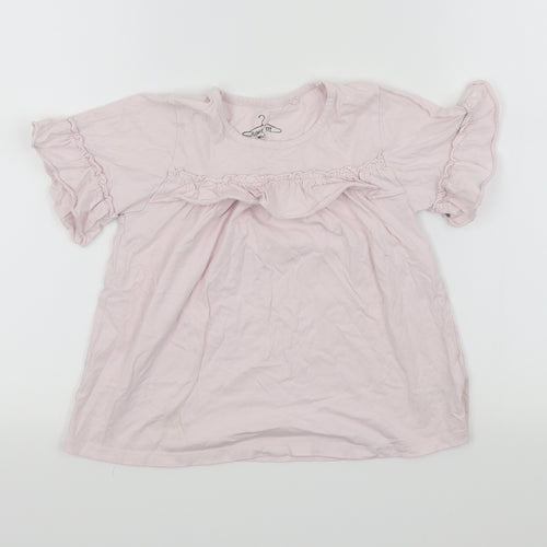 NEXT Girls Pink   Basic T-Shirt Size 8 Years  - Frill Detail