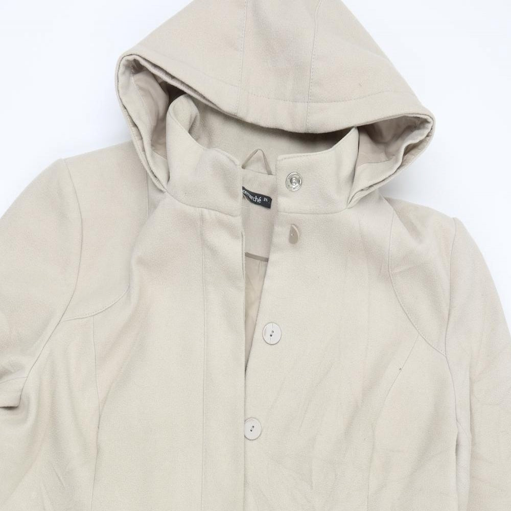 Bonmarché Womens Beige   Overcoat Coat Size 24