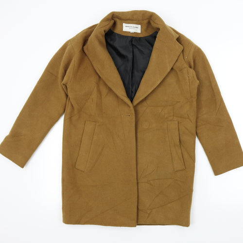 MARVIN BROWN Womens Brown   Jacket Coat Size XS