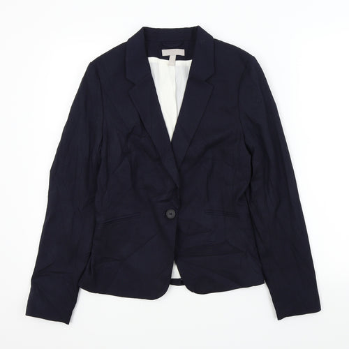 H&M Womens Blue   Gilet Jacket Size 8