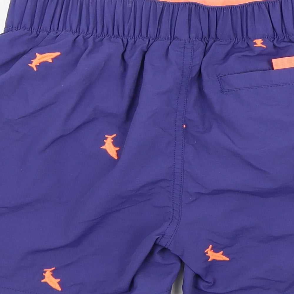 Boden Boys Blue Colourblock  Bermuda Shorts Size 9 Years