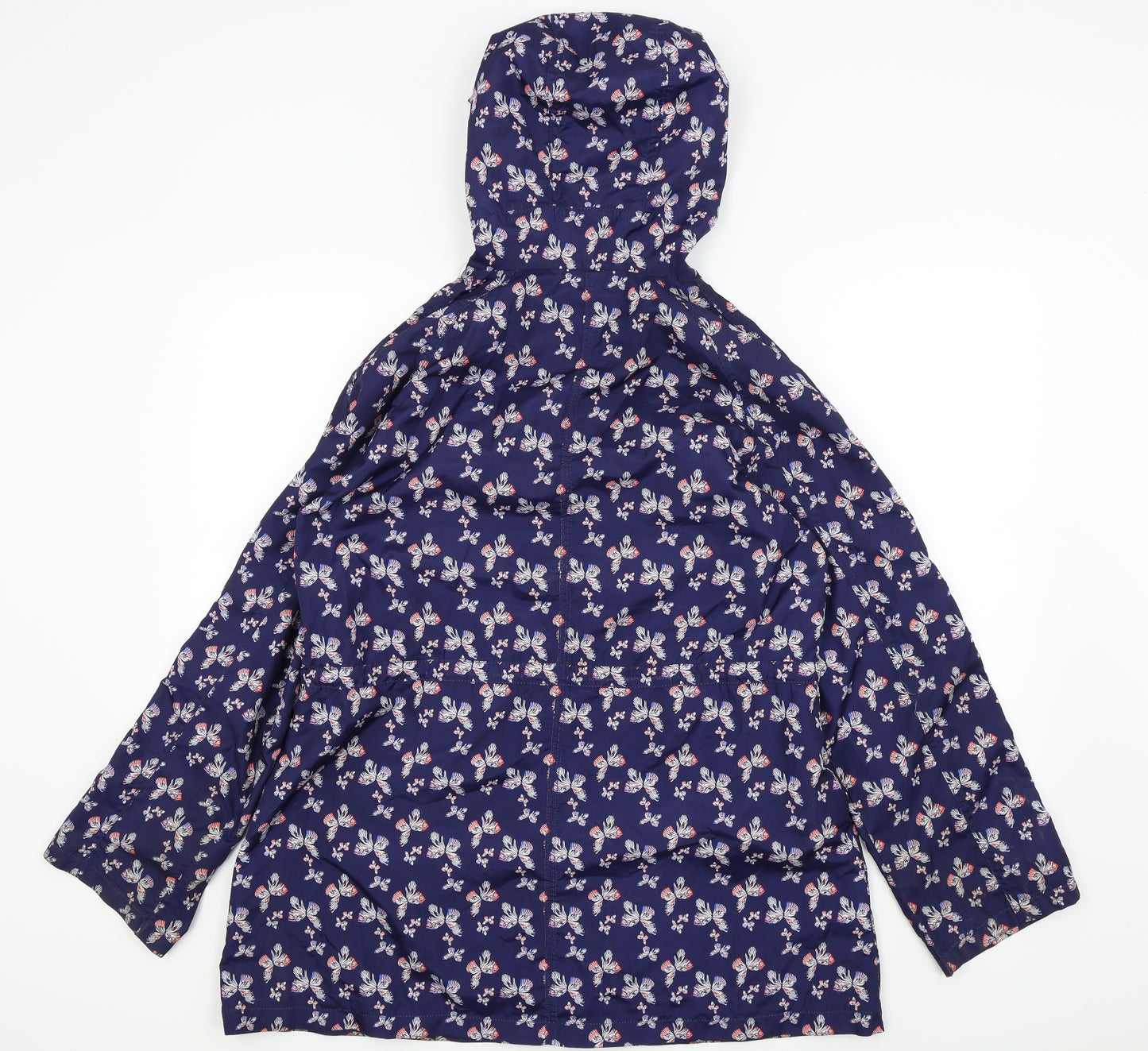 Peacocks  Womens Purple Floral  Rain Coat Coat Size 16