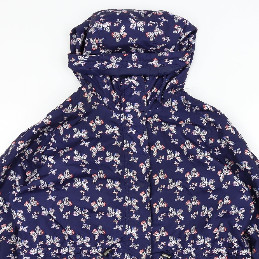 Peacocks  Womens Purple Floral  Rain Coat Coat Size 16