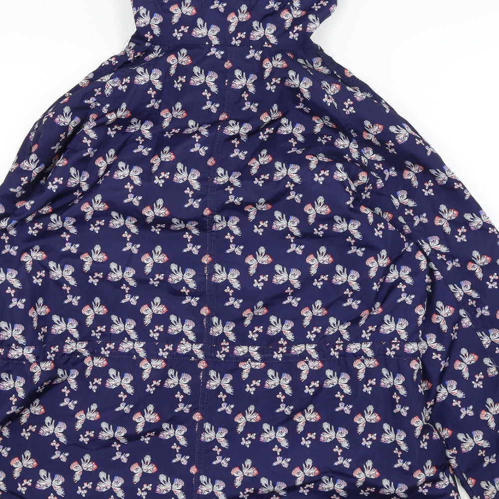 Peacocks  Womens Purple Floral  Rain Coat Coat Size 16