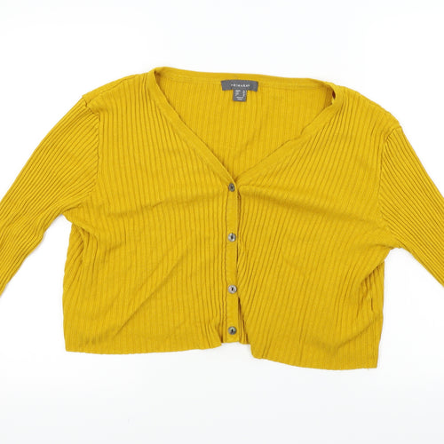 Primark  Womens Yellow   Cardigan Jumper Size 20