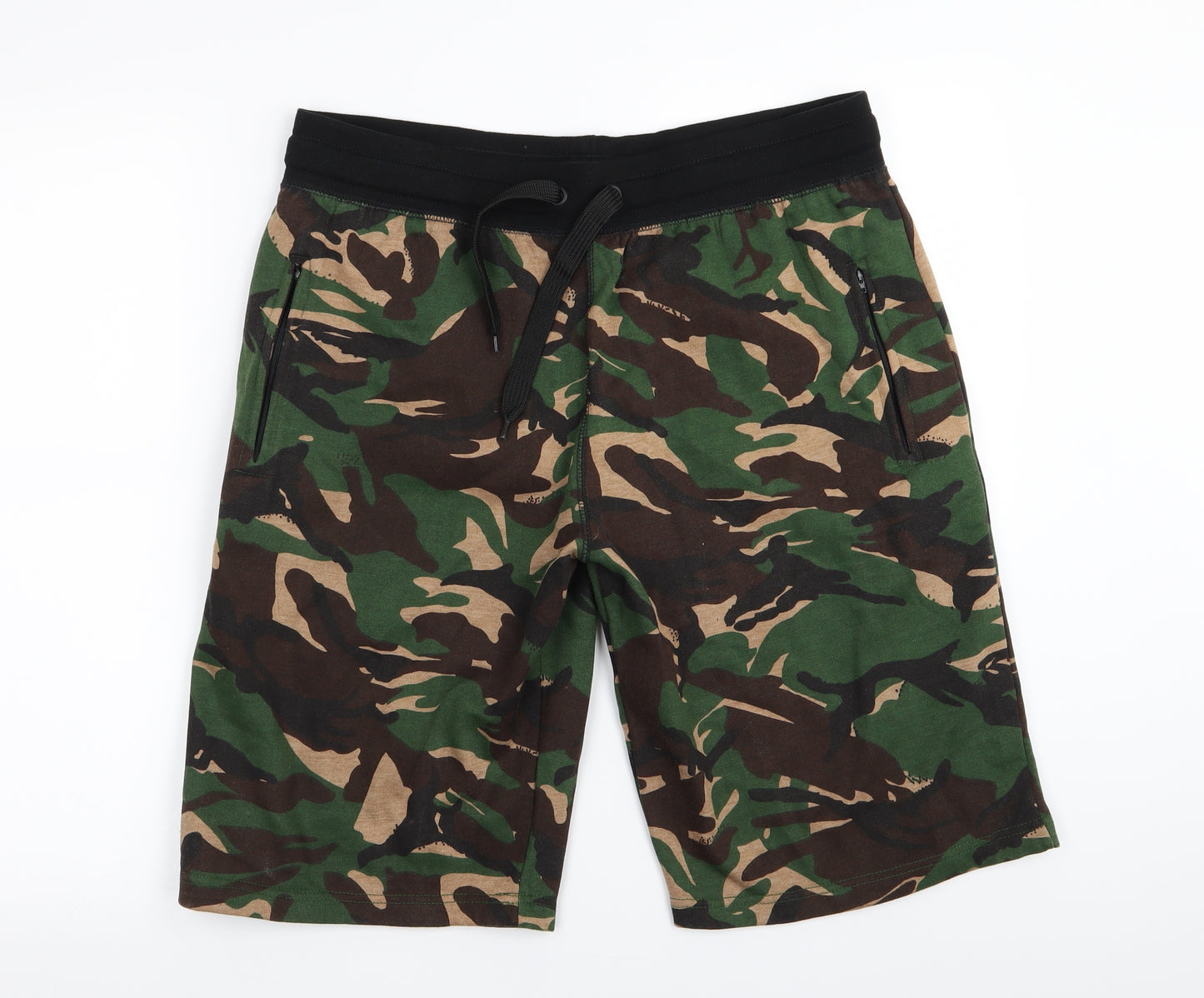amir Mens Green Camouflage  Sweat Shorts Size XL