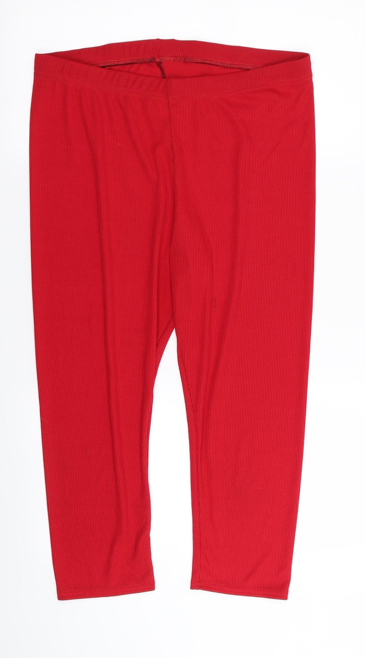 Preworn Womens Red   Capri Trousers Size 32 in L20 in