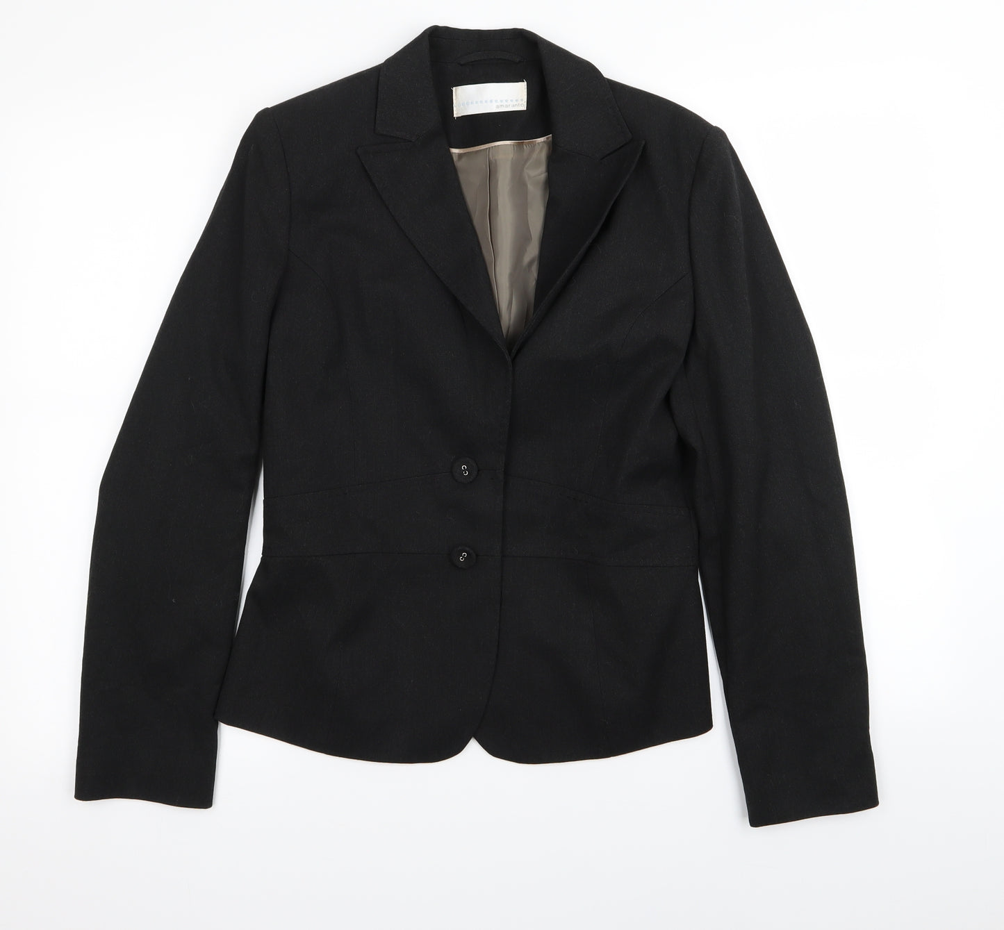 AMARANTO Womens Black   Jacket Blazer Size 10
