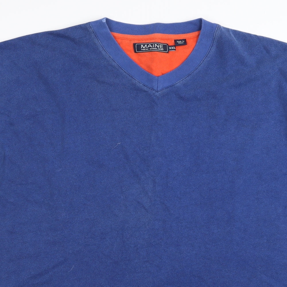Maine Mens Blue    T-Shirt Size 2XL