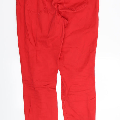 Asda George Womens Red   Jegging Leggings Size 14 L28 in - Stretch waistband