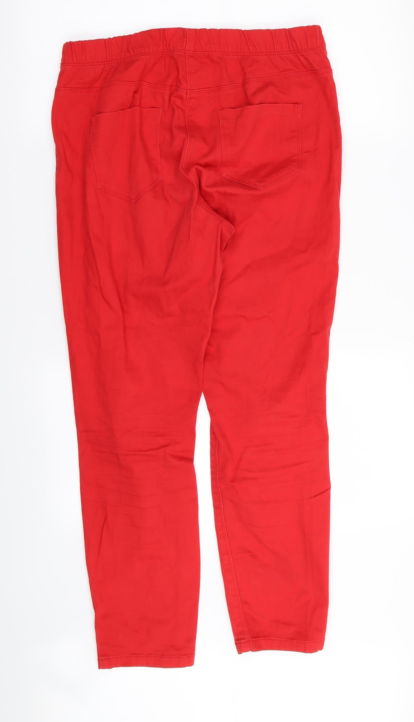 Asda George Womens Red   Jegging Leggings Size 14 L28 in - Stretch waistband