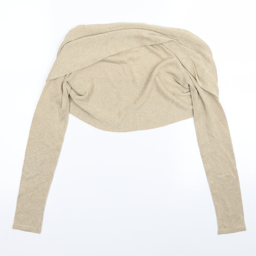 Jane Norman Womens Gold   Cardigan Jumper Size 8