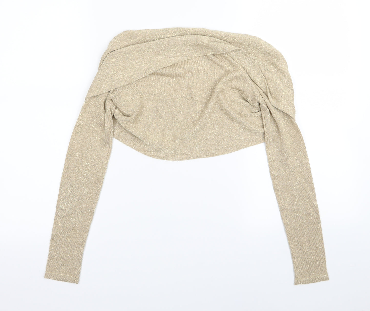 Jane Norman Womens Gold   Cardigan Jumper Size 8