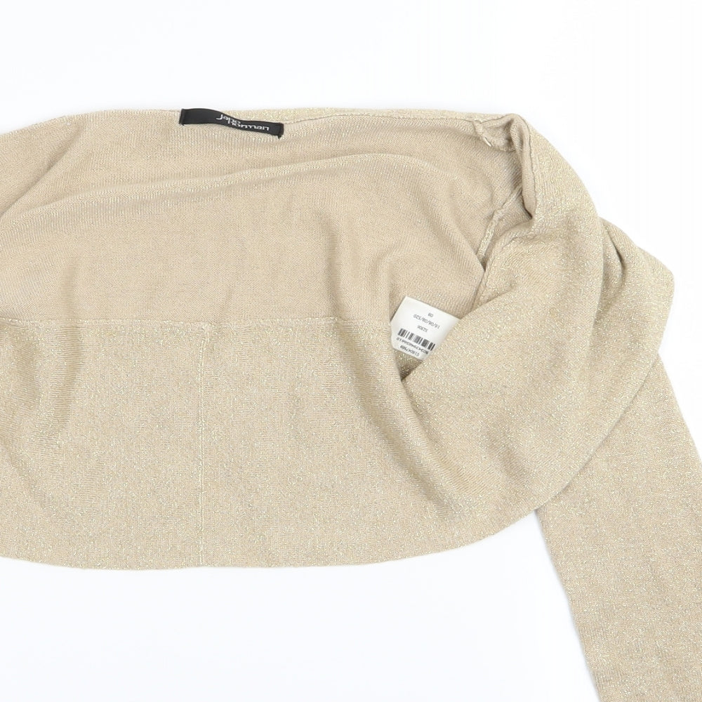 Jane Norman Womens Gold   Cardigan Jumper Size 8