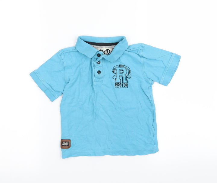 ripstop Boys Blue Basic Polo Size 4-5 Years