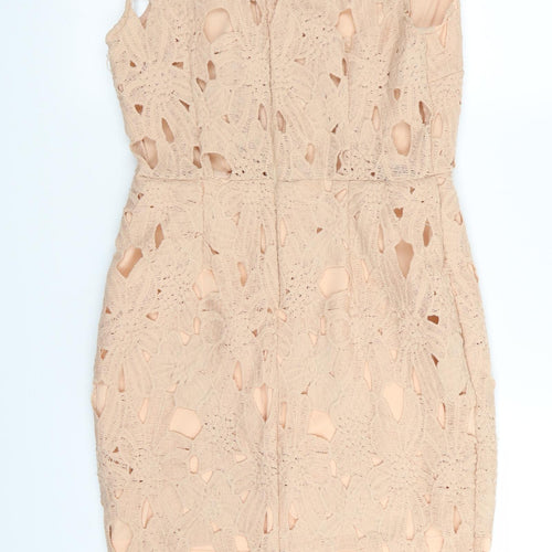 AX Paris Womens Pink Floral  Bodycon  Size 12