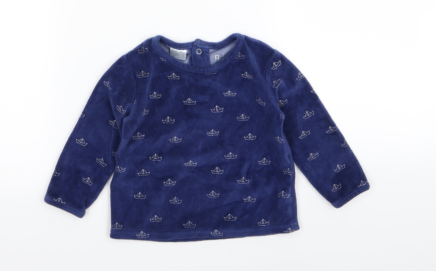 r mini Boys Blue   Basic T-Shirt Size 12 Months