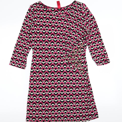 NEXT Womens Pink Geometric  T-Shirt Dress  Size 12