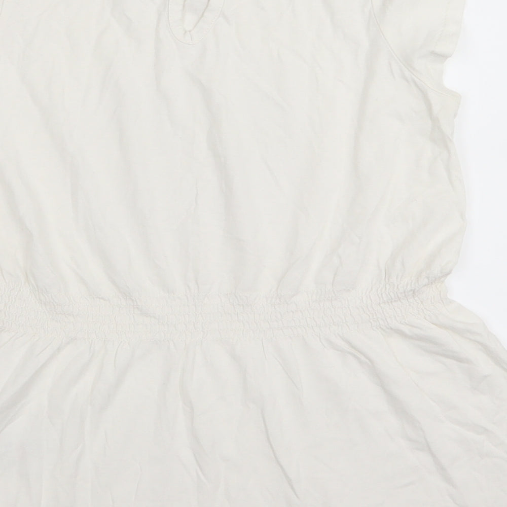 Autograph Girls White   T-Shirt Dress  Size 6-7 Years  - Sequins