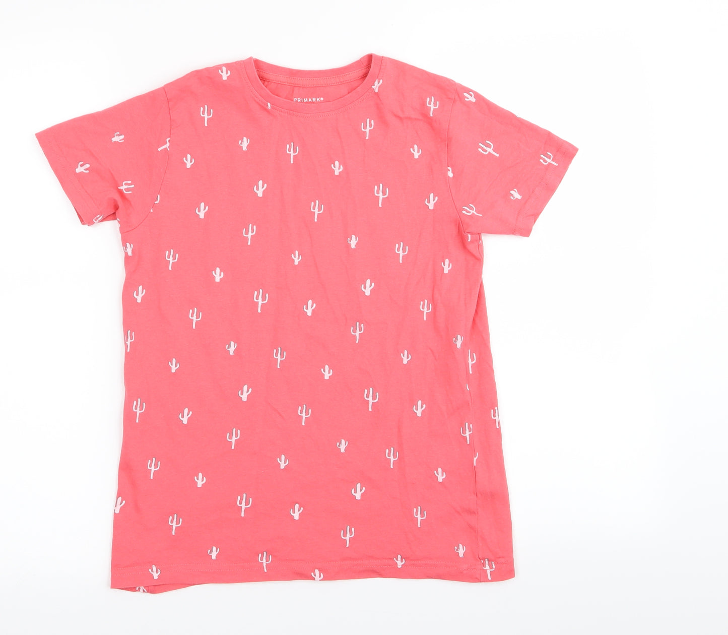 Primark Girls Pink Floral  Basic T-Shirt Size 10-11 Years