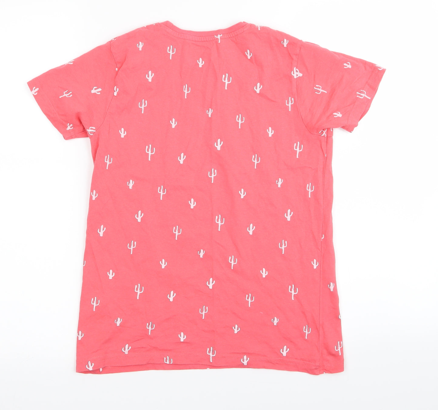 Primark Girls Pink Floral  Basic T-Shirt Size 10-11 Years