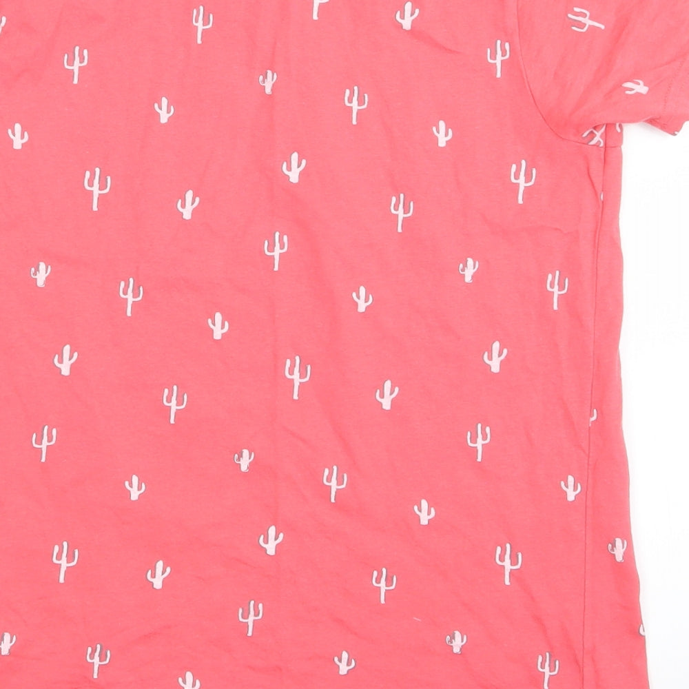 Primark Girls Pink Floral  Basic T-Shirt Size 10-11 Years