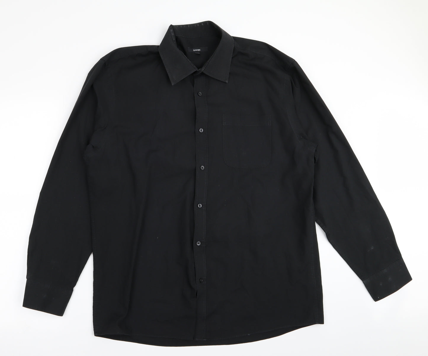 Asda George Mens Black    Dress Shirt Size 16.5