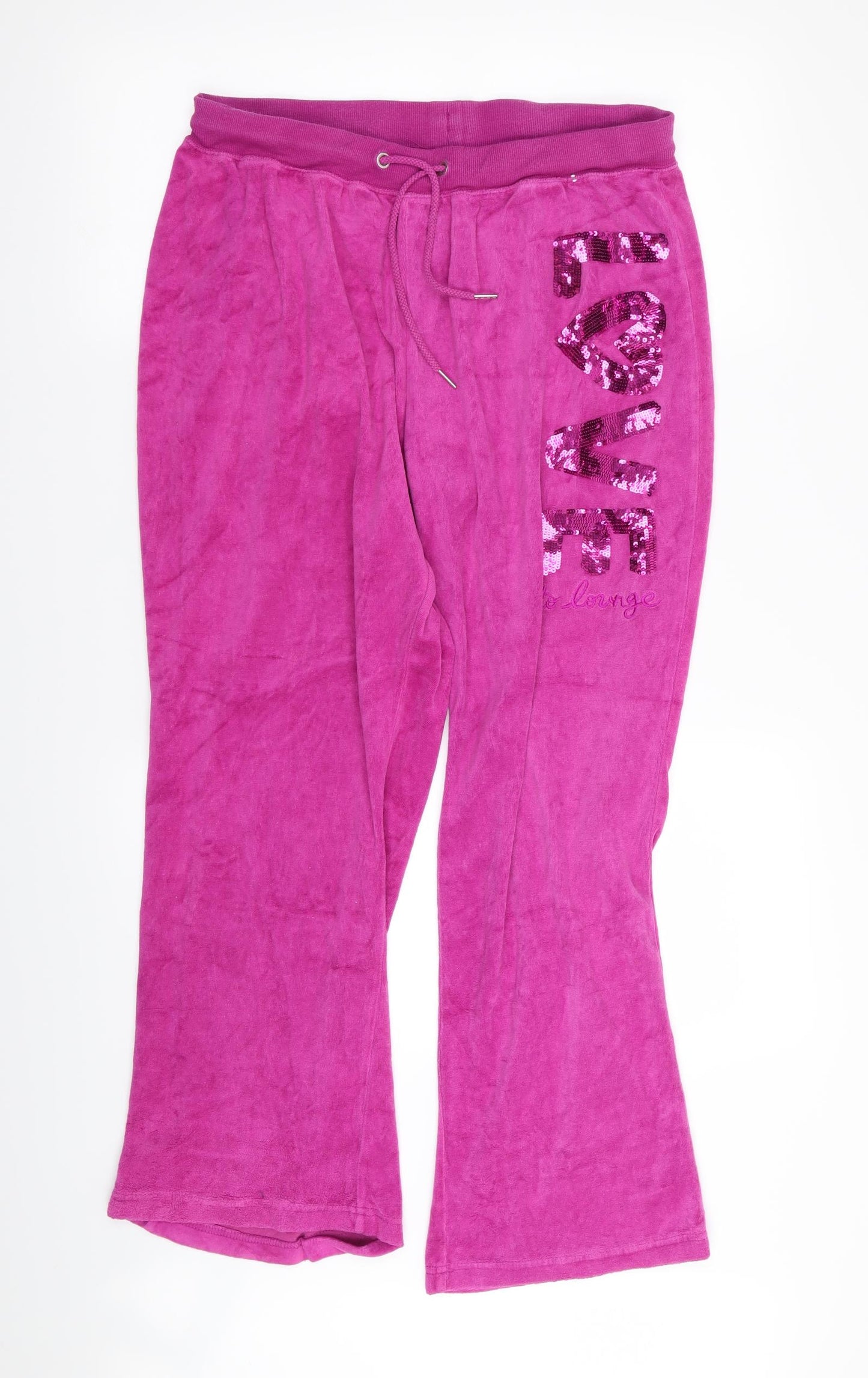 love to lounge Womens Purple   Jogger Trousers Size 14 L29 in - Stretch waistband