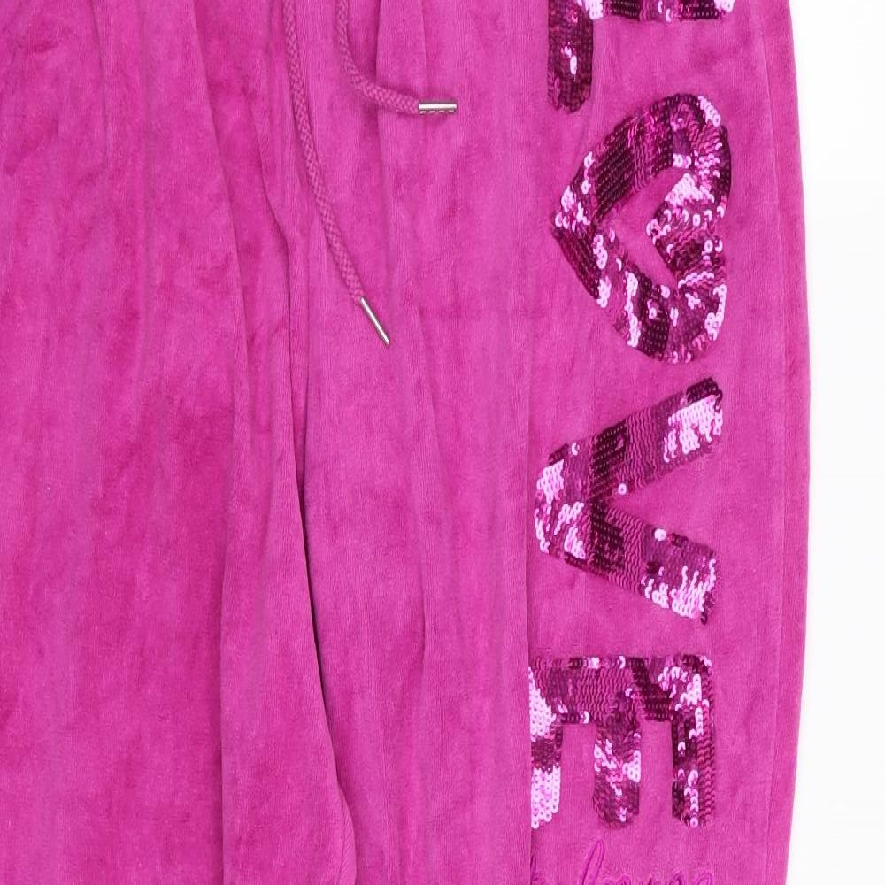 love to lounge Womens Purple   Jogger Trousers Size 14 L29 in - Stretch waistband