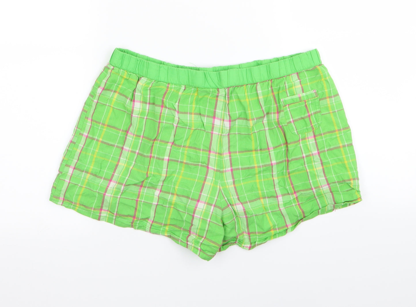 St Bernard Womens Green Check  Cami Pyjama Pants Size 14  - shorts