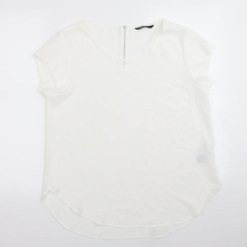 Only Womens White   Basic Blouse Size 8