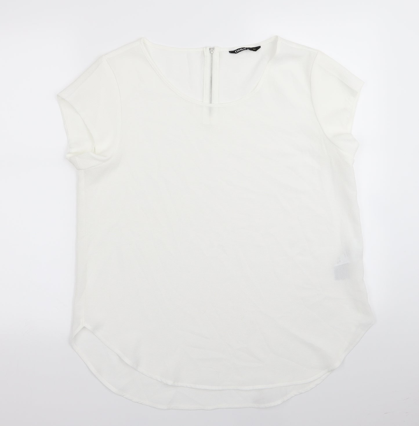 Only Womens White   Basic Blouse Size 8