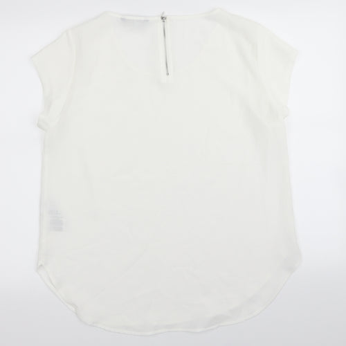 Only Womens White   Basic Blouse Size 8